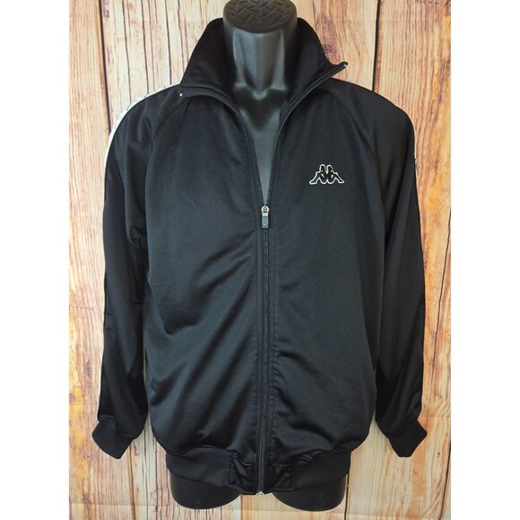 Kappa Mens Small Black Polyester Track Jacket With Logo & Full Zip - Picture 2 of 8